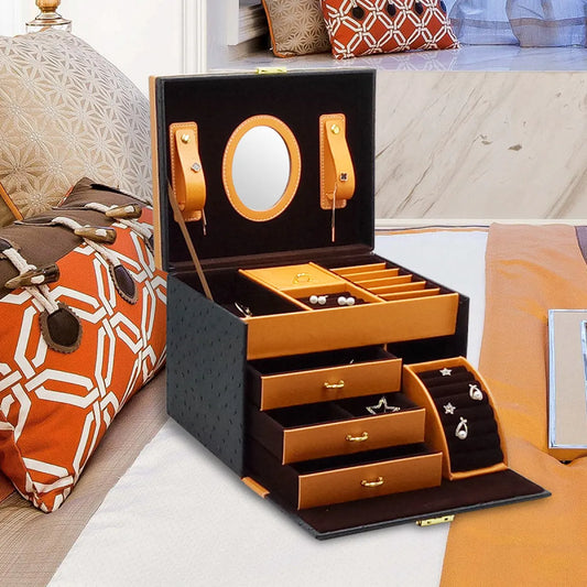 High-end Leather Jewelry Storage Box